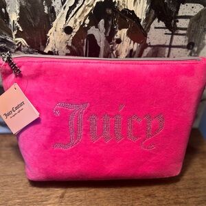 NWT Juicy Couture Vibrant Pink Cosmetic Bag or Clutch
